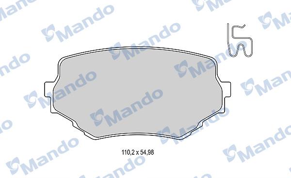 Mando MBF015835 - Тормозные колодки, дисковые, комплект www.autospares.lv