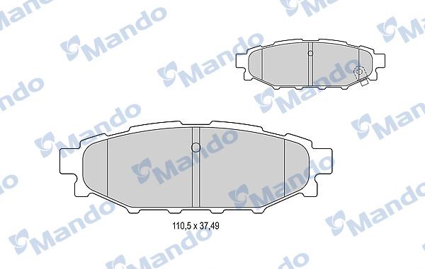 Mando MBF015825 - Bremžu uzliku kompl., Disku bremzes www.autospares.lv