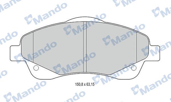 Mando MBF015871 - Bremžu uzliku kompl., Disku bremzes www.autospares.lv