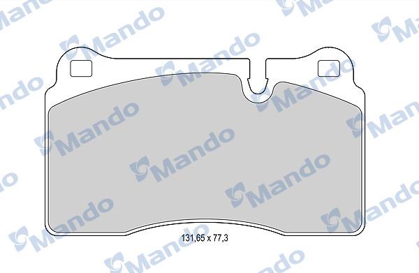 Mando MBF015390 - Bremžu uzliku kompl., Disku bremzes www.autospares.lv