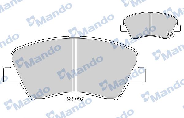 Mando MBF015343 - Bremžu uzliku kompl., Disku bremzes autospares.lv