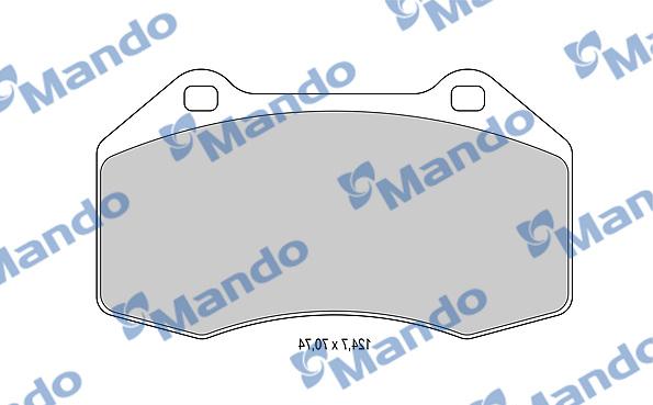 Mando MBF015359 - Bremžu uzliku kompl., Disku bremzes www.autospares.lv