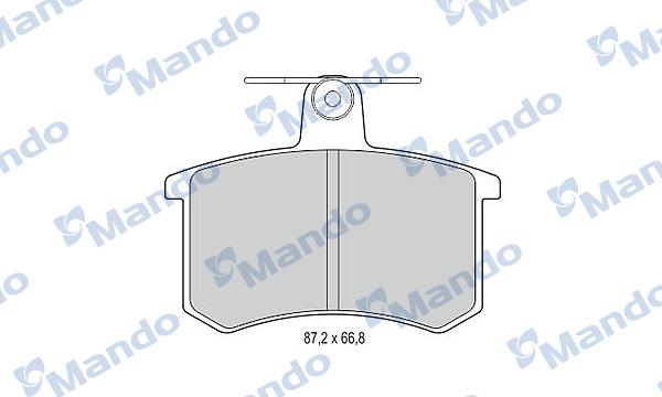 Mando MBF015353 - Тормозные колодки, дисковые, комплект www.autospares.lv