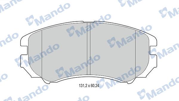 Mando MBF015308 - Тормозные колодки, дисковые, комплект www.autospares.lv