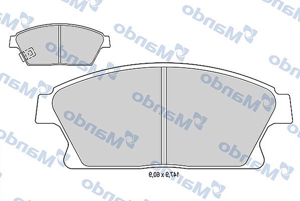 Mando MBF015334 - Bremžu uzliku kompl., Disku bremzes autospares.lv