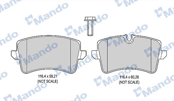 Mando MBF015384 - Bremžu uzliku kompl., Disku bremzes autospares.lv