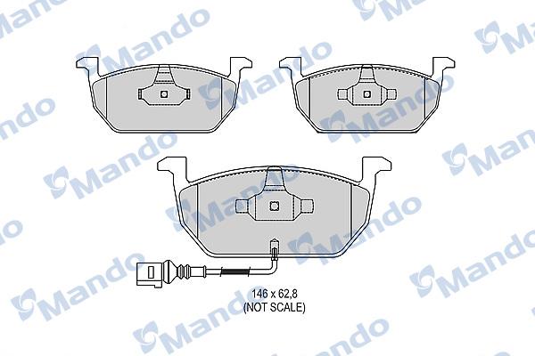 Mando MBF015291 - Bremžu uzliku kompl., Disku bremzes www.autospares.lv