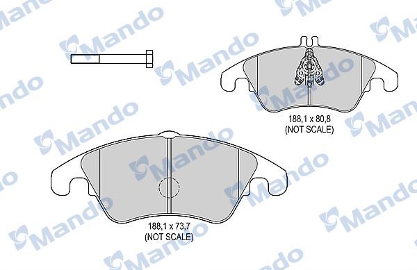 Mando MBF015244 - Bremžu uzliku kompl., Disku bremzes www.autospares.lv