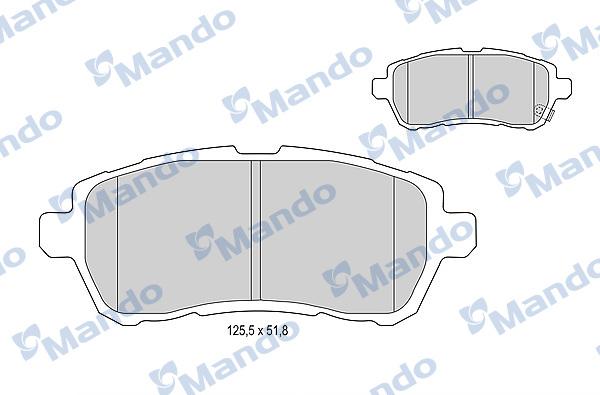 Mando MBF015524 - Bremžu uzliku kompl., Disku bremzes www.autospares.lv