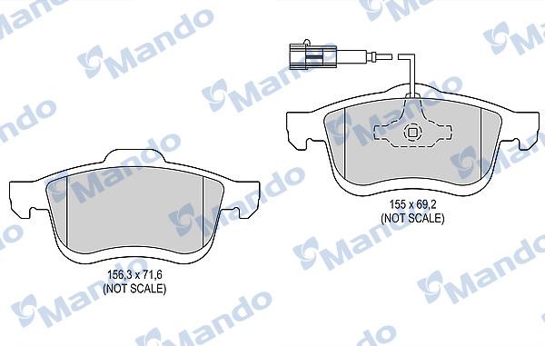 Mando MBF015252 - Bremžu uzliku kompl., Disku bremzes autospares.lv