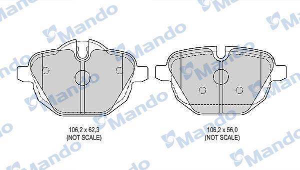 Mando MBF015266 - Bremžu uzliku kompl., Disku bremzes www.autospares.lv