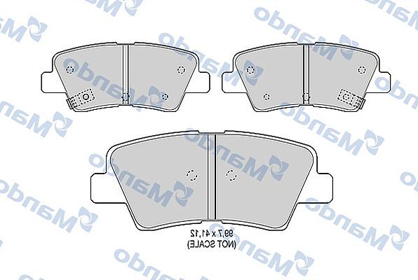 Mando MBF015263 - Brake Pad Set, disc brake www.autospares.lv