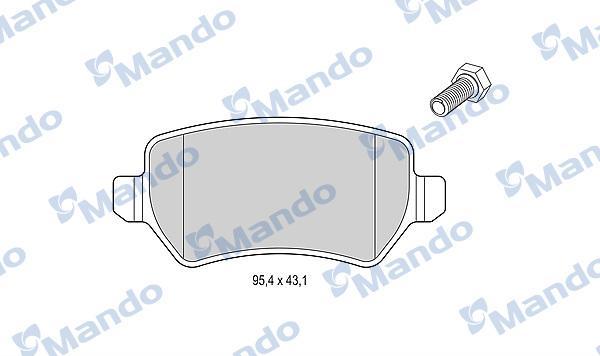 Mando MBF015200 - Тормозные колодки, дисковые, комплект www.autospares.lv