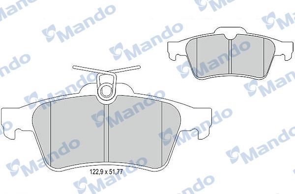 Mando MBF015203 - Brake Pad Set, disc brake www.autospares.lv