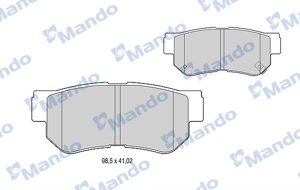 Mando MBF015202 - Brake Pad Set, disc brake www.autospares.lv