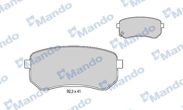 Mando MBF015217 - Bremžu uzliku kompl., Disku bremzes www.autospares.lv