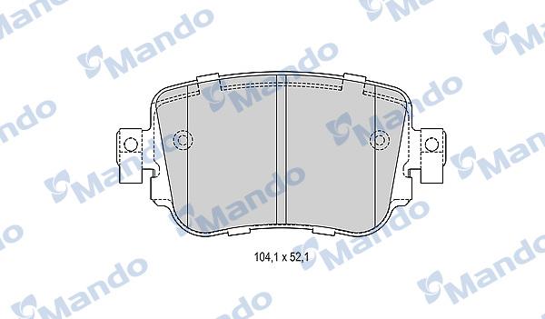 Mando MBF015285 - Bremžu uzliku kompl., Disku bremzes autospares.lv