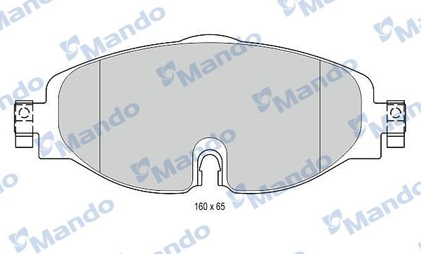 Mando MBF015281 - Bremžu uzliku kompl., Disku bremzes autospares.lv