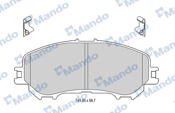 Mando MBF015288 - Bremžu uzliku kompl., Disku bremzes www.autospares.lv