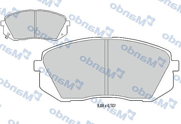 Mando MBF015235 - Bremžu uzliku kompl., Disku bremzes www.autospares.lv