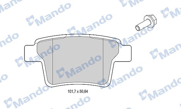 Mando MBF015220 - Bremžu uzliku kompl., Disku bremzes autospares.lv