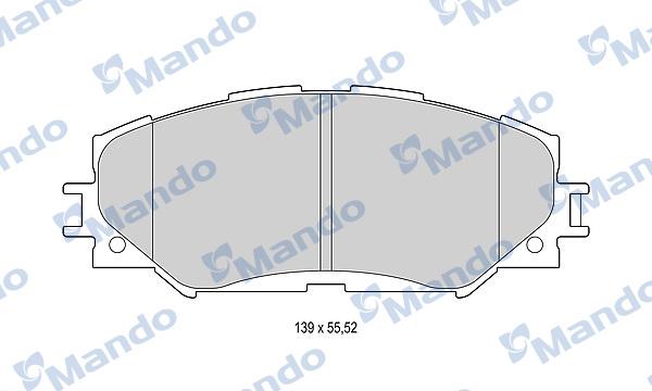 Mando MBF015222 - Bremžu uzliku kompl., Disku bremzes www.autospares.lv