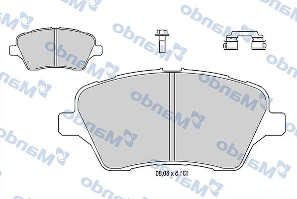 Mando MBF015279 - Bremžu uzliku kompl., Disku bremzes www.autospares.lv