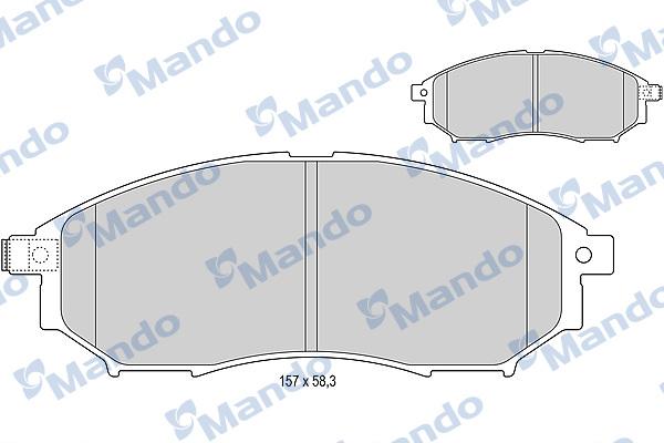 Mando MBF015745 - Bremžu uzliku kompl., Disku bremzes www.autospares.lv