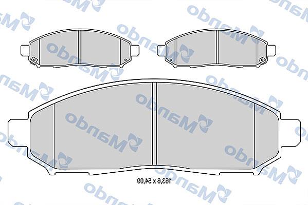 Mando MBF015746 - Bremžu uzliku kompl., Disku bremzes www.autospares.lv