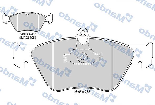 Mando MBF015757 - Bremžu uzliku kompl., Disku bremzes www.autospares.lv