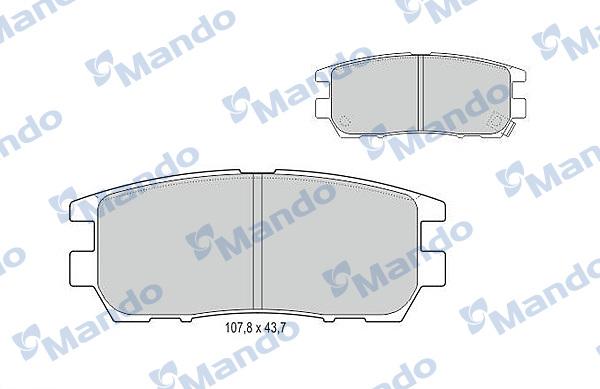 Mando MBF015709 - Тормозные колодки, дисковые, комплект www.autospares.lv