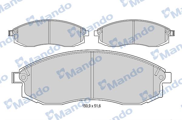 Mando MBF015702 - Brake Pad Set, disc brake www.autospares.lv