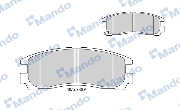 Mando MBF015707 - Bremžu uzliku kompl., Disku bremzes www.autospares.lv