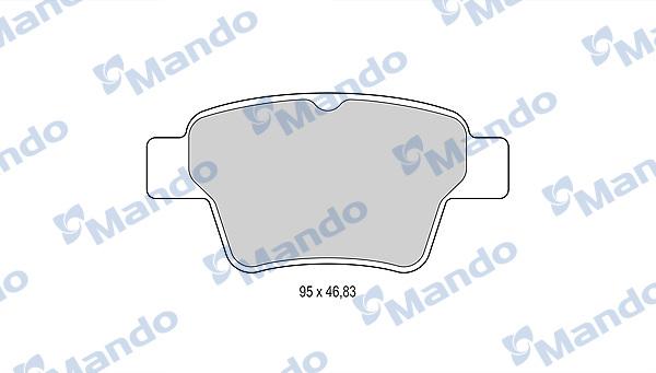 Mando MBF015780 - Тормозные колодки, дисковые, комплект www.autospares.lv