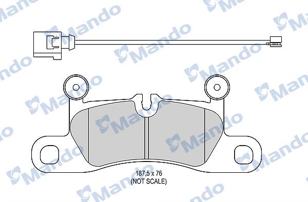 Mando MBF015788 - Bremžu uzliku kompl., Disku bremzes www.autospares.lv