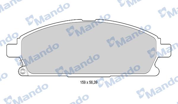 Mando MBF015739 - Bremžu uzliku kompl., Disku bremzes www.autospares.lv