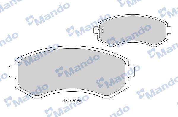 Mando MBF015735 - Bremžu uzliku kompl., Disku bremzes www.autospares.lv