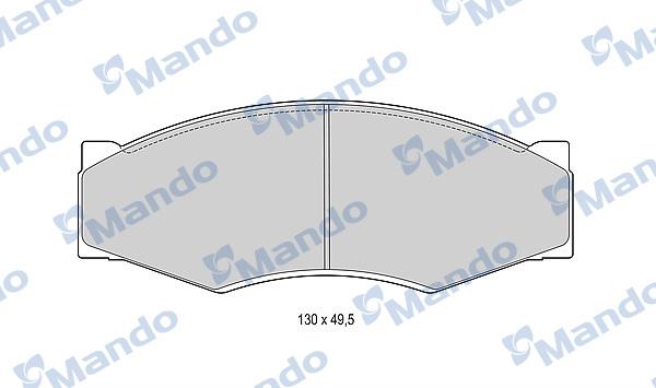 Mando MBF015725 - Brake Pad Set, disc brake www.autospares.lv