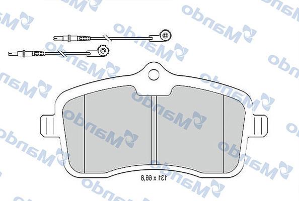 Mando MBF015779 - Bremžu uzliku kompl., Disku bremzes www.autospares.lv