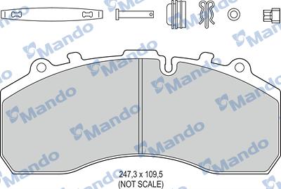 Mando MBF016094 - Brake Pad Set, disc brake www.autospares.lv