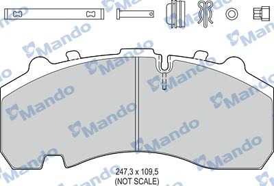 Mando MBF016095 - Brake Pad Set, disc brake www.autospares.lv