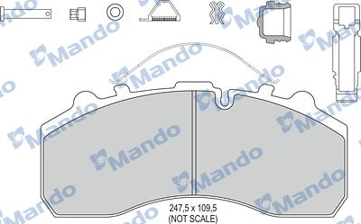 Mando MBF016096 - Bremžu uzliku kompl., Disku bremzes www.autospares.lv