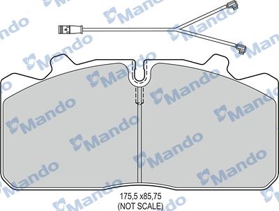 Mando MBF016091 - Bremžu uzliku kompl., Disku bremzes www.autospares.lv