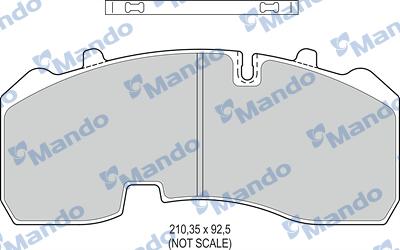 Mando MBF016098 - Bremžu uzliku kompl., Disku bremzes www.autospares.lv