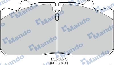 Mando MBF016093 - Brake Pad Set, disc brake www.autospares.lv