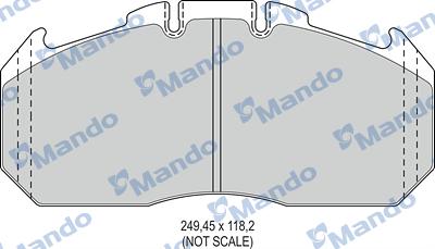 Mando MBF016066 - Brake Pad Set, disc brake www.autospares.lv