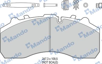 Mando MBF016061 - Bremžu uzliku kompl., Disku bremzes www.autospares.lv