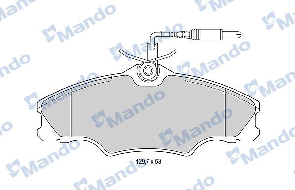 Mando MBF016011 - Bremžu uzliku kompl., Disku bremzes www.autospares.lv