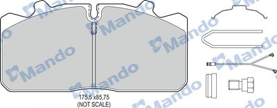 Mando MBF016089 - Brake Pad Set, disc brake www.autospares.lv