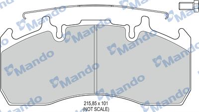 Mando MBF016075 - Bremžu uzliku kompl., Disku bremzes www.autospares.lv